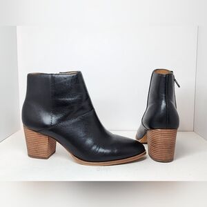 Madewell Women's Leather Ankle Boots *Black* Size 8 1/2 EUC